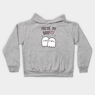 Cute Ghosts You Are My Boo Bestie Doodle Kids Hoodie